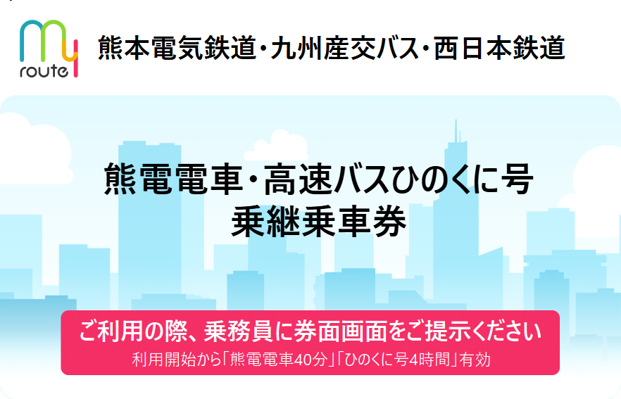 熊電電車・ひのくに号乗継乗車券